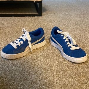 blue puma suede shoes
